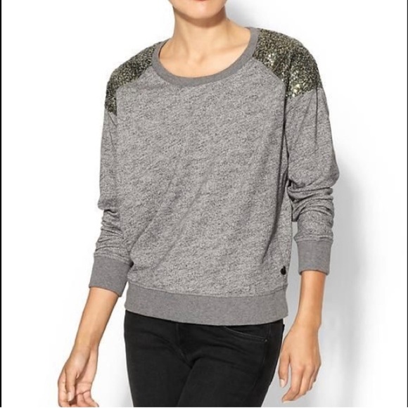 Maison Scotch Chapeau Mixed Media Sequin Sweatshirt - Picture 10 of 10